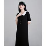 etoll エトル バイカラーポロ襟ニットワンピース | Fashion Letter | 詳細画像4 