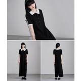 etoll エトル バイカラーポロ襟ニットワンピース | Fashion Letter | 詳細画像5 