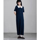 etoll エトル バイカラーポロ襟ニットワンピース | Fashion Letter | 詳細画像6 