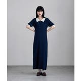 etoll エトル バイカラーポロ襟ニットワンピース | Fashion Letter | 詳細画像9 