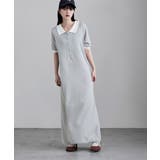 etoll エトル バイカラーポロ襟ニットワンピース | Fashion Letter | 詳細画像12 