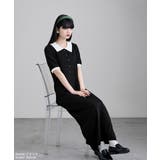 etoll エトル バイカラーポロ襟ニットワンピース | Fashion Letter | 詳細画像13 