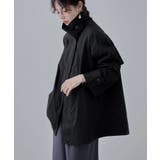 ブラック | etoll エトル 2wayスタンドカラーAラインコート | Fashion Letter