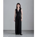 etoll エトル コルセット風ウエストタックオールインワン | Fashion Letter | 詳細画像12 