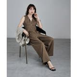 etoll エトル コルセット風ウエストタックオールインワン | Fashion Letter | 詳細画像16 