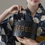 asaka アサカ 巾着付き黒編みかごバッグ | Fashion Letter | 詳細画像11