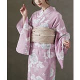 H：朝顔 疋田絞り柄 桃色 | asaka アサカ セパレート綿浴衣＋しわ兵児帯 | Fashion Letter