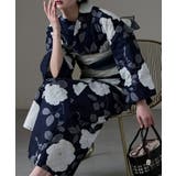 D:白薔薇 紺青 | asaka アサカ 大人浴衣ブランドasaka | Fashion Letter