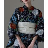 N:麻の葉と菊 濃紺 | asaka アサカ 大人浴衣ブランドasaka | Fashion Letter