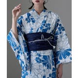P:マーガレット 瑠璃色 | asaka アサカ 大人浴衣ブランドasaka | Fashion Letter