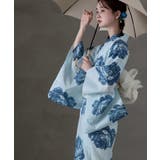 O:牡丹 白藍 | asaka アサカ 大人浴衣ブランドasaka | Fashion Letter