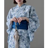 C:水彩花 水浅葱 | asaka アサカ 大人浴衣ブランドasaka | Fashion Letter
