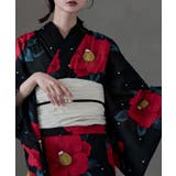 C:椿 墨色 | asaka アサカ 大人浴衣ブランドasaka | Fashion Letter