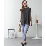 aity アイティ 肩タックノースリーブボートネックTシャツ | Fashion Letter | 詳細画像8 