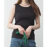 ブラック | aity アイティ ランダムリブタンクトップ | Fashion Letter