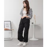 ブラック | aity アイティ リラックスワイドパラシュートパンツ | Fashion Letter