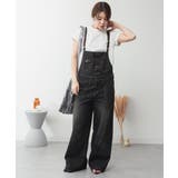 ブラック | aity アイティ デニムサロペットワイドパンツ | Fashion Letter