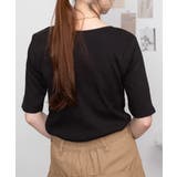 aity アイティ Vネック5分袖コットンリブT | Fashion Letter | 詳細画像8 