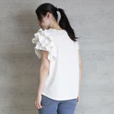 ホワイト | aity アイティ 片袖フリル | Fashion Letter