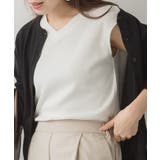 オフホワイト | aity アイティ Vネックノースリーブ | Fashion Letter