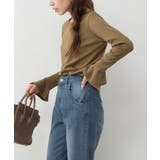 カーキ | aity アイティ フレアスリーブコットンカットソー | Fashion Letter