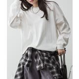 オフホワイト | aity アイティ コットンゆったりロングスリーブカットソー | Fashion Letter