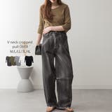 aity アイティ Vネック7分袖カットソー | Fashion Letter | 詳細画像1 