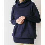 ネイビー | aity アイティ 綿ニットオフタートルニットプルオーバー | Fashion Letter