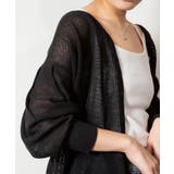 aity アイティ メッシュ編みVネック7分袖カーディガン | Fashion Letter | 詳細画像3 