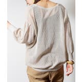 aity アイティ メッシュ編みVネック7分袖カーディガン | Fashion Letter | 詳細画像11 