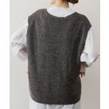 aity アイティ 深Vネックニットベスト | Fashion Letter | 詳細画像7 