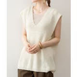 アイボリー | aity アイティ 深Vネックニットベスト | Fashion Letter