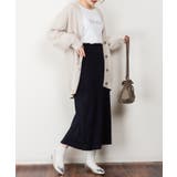 ネイビー | aity アイティ クレリックタイトニットスカート | Fashion Letter