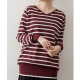 aity アイティ Vネックボーダーニット | Fashion Letter | 詳細画像7 