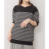 aity アイティ パネルボーダードルマンニット | Fashion Letter | 詳細画像7 