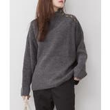 aity アイティ バルキーサイドボタンハイネックセーター | Fashion Letter | 詳細画像7 
