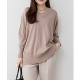グレーベージュ | aity アイティ Vネックリブドルマンセーター | Fashion Letter