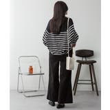 aity アイティ ボーダーキーネックドルマンカーディガン | Fashion Letter | 詳細画像10 