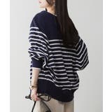 aity アイティ ボーダーキーネックドルマンカーディガン | Fashion Letter | 詳細画像13 