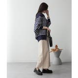 aity アイティ ボーダーキーネックドルマンカーディガン | Fashion Letter | 詳細画像14 