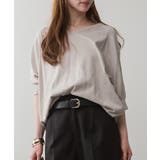 ライトグレー | aity アイティ ドルマンシルエット5分袖サマーニット | Fashion Letter