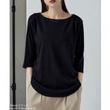etoll エトル ボートネック七分袖Tシャツ | Fashion Letter | 詳細画像2