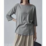 etoll エトル ボートネック七分袖Tシャツ | Fashion Letter | 詳細画像6