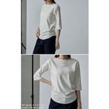etoll エトル ボートネック七分袖Tシャツ | Fashion Letter | 詳細画像13