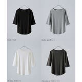 etoll エトル ボートネック七分袖Tシャツ | Fashion Letter | 詳細画像18