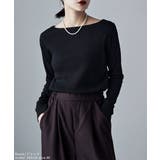 etoll エトル ボートネックコットンロングスリーブリブT | Fashion Letter | 詳細画像2 