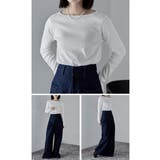etoll エトル ボートネックコットンロングスリーブリブT | Fashion Letter | 詳細画像7 