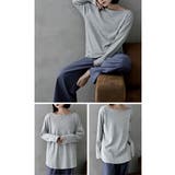 etoll エトル ボートネックコットンロングスリーブリブT | Fashion Letter | 詳細画像13 