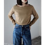 etoll エトル ボートネックコットンロングスリーブリブT | Fashion Letter | 詳細画像14 