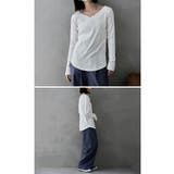 etoll エトル VネックコットンロングスリーブリブT | Fashion Letter | 詳細画像7 